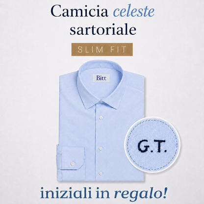 Camicia Artigianale Slim Fit in Puro Cotone – Sartoria Bitt