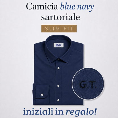 Camicia Artigianale Slim Fit in Puro Cotone – Sartoria Bitt